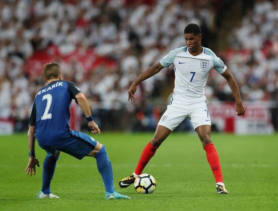 England s Marcus Rashford in action during the World Cup Qualifier match at Wembley Stadium, London. Picture date 4th September 2017. Picture credit should read: David Klein Sportimage EDITORIAL USE ONLY. No use with unauthorised audio, video, data, fixture lists, club league logos or live services. Online in-match use limited to 120 images, no video emulation. No use in betting, games or single club league player publications.