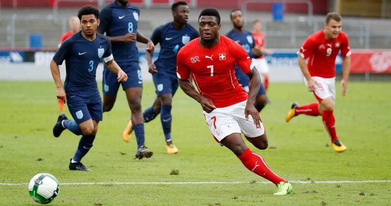 04.09.2017 Schützenwiese Winterthur , SCHWEIZ , Saison 2017 2018 Herren Fussball U20 Schweiz - England Neftali Manzambi (Schweiz U20) 