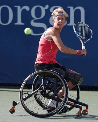 SABINE ELLERBROCK (GER), Woman s Wheelchair, Rollstuhl Tennis Tennis - US Open 2017 - Grand Slam ITF ATP Tennis Herren WTA Tennis Damen - Billie Jean King Tennis Center - New York - New York - USA - 7 September 2017. Copyright: xJuergenxHasenkopfx