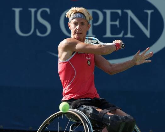 SABINE ELLERBROCK (GER), Woman s Wheelchair, Rollstuhl Tennis Tennis - US Open 2017 - Grand Slam ITF ATP Tennis Herren WTA Tennis Damen - Billie Jean King Tennis Center - New York - New York - USA - 7 September 2017. Copyright: xJuergenxHasenkopfx