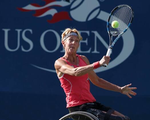 SABINE ELLERBROCK (GER), Woman s Wheelchair, Rollstuhl Tennis Tennis - US Open 2017 - Grand Slam ITF ATP Tennis Herren WTA Tennis Damen - Billie Jean King Tennis Center - New York - New York - USA - 7 September 2017. Copyright: xJuergenxHasenkopfx