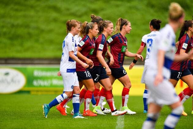 Jubel, Freuen, celebrate, happy, cheer , Goal Celebration 1.FFC Turbine Potsdam 0:1, Fussball, Allianz Frauen-Bundesliga,MSV Duisburg - 1.FFC Turbine Potsdam,