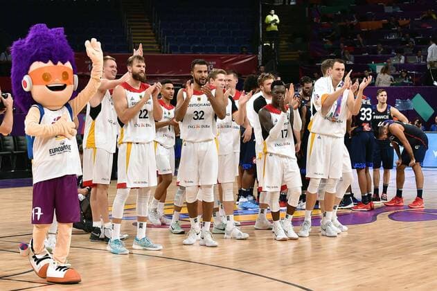 EuroBasket 2022, DBB, Historie, EM - Historie Themen der Woche - SPORT Bilder des Tages - SPORT Basketball Istanbul 09.09.2017 Eurobasket 2017 Europameisterschaft der Herren Achtelfinale Deutschland (GER) - Frankreich FRA) Jubel Deutschland