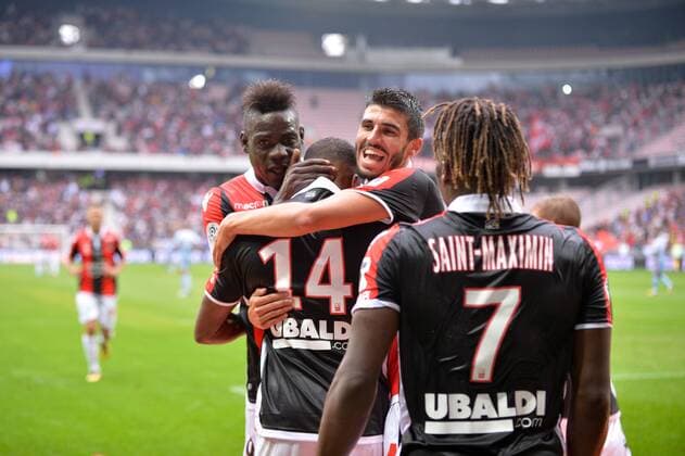 09 Mario BALOTELLI (nice) - 08 Pierre LEES MELOU (nice) - JOIE FOOTBALL : Nice vs Monaco - Ligue 1 - 09 09 2017 FEP Panoramic 