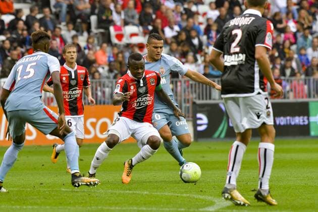 Jean Michael Seri (OGC Nice) - Rony Lopes (AS Monaco) FOOTBALL : OGC Nice vs AS Monaco - Ligue 1 - Nice - 09 09 2017 NorbertScanella Panoramic 