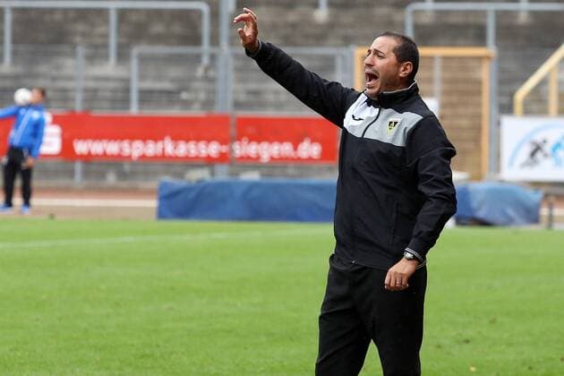 Trainer Fuat Kilic (AC) Fussball Regionalliga West, 7. Spieltag, TuS Erndtebrueck - Alemannia Aachen, am 09.09.2017 in Siegen Deutschland.