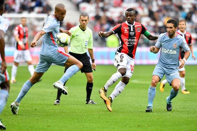 06 JEAN MICHAEL SERI (nice) - 08 JOAO MOUTINHO (mon) - 02 FABINHO (mon) FOOTBALL : Nice vs Monaco - Ligue 1 - 09 09 2017 FEP Panoramic 