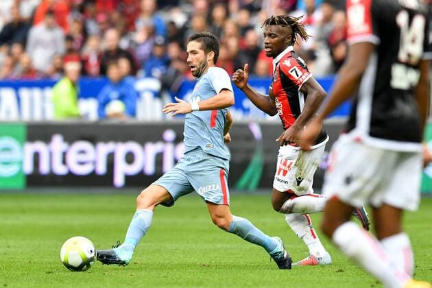 07 Allan SAINT MAXIMIN (nice) -08 JOAO MOUTINHO (mon) FOOTBALL : Nice vs Monaco - Ligue 1 - 09 09 2017 FEP Panoramic 