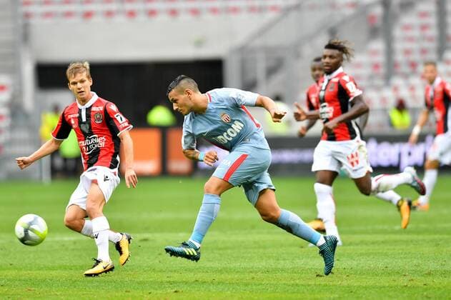 20 RONY LOPES (mon) - 26 Vincent KOZIELLO (nice) FOOTBALL : Nice vs Monaco - Ligue 1 - 09 09 2017 FEP Panoramic 