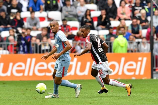 14 Alassane PLEA (nice) - 02 FABINHO (mon) FOOTBALL : Nice vs Monaco - Ligue 1 - 09 09 2017 FEP Panoramic 