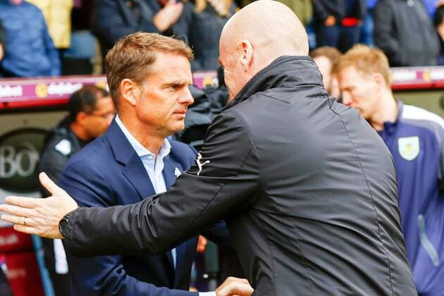 10th September 2017, Turf Moor, Burnley, England; EPL Premier League football, Burnley versus Crystal Palace; Burnley Manager Sean Dyche welcomes Crystal Palace Manager Frank de Boer  ActionPlus11928937