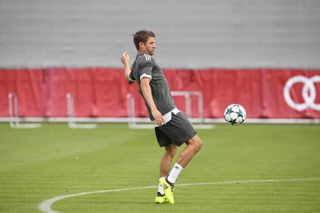 Thomas Mueller am Ball Training des FC Bayern Muenchen am 11.09.2017 an der Saebener Strasse. Muenchen Copyright: xEIBNER MarcelxEngelbrechtx EP_MET