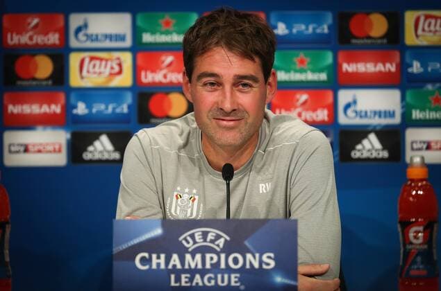 Anderlecht s head coach Rene Weiler pictured during a press conference PK Pressekonferenz of Belgian soccer team RSC Anderlecht, Monday 11 September 2017 in Munich, Germany. Tomorrow Anderlecht is playing the first game in the group stage (Group B) of the UEFA Champions League competition against German club Bayern Munich. VIRGINIExLEFOUR  x05163044x