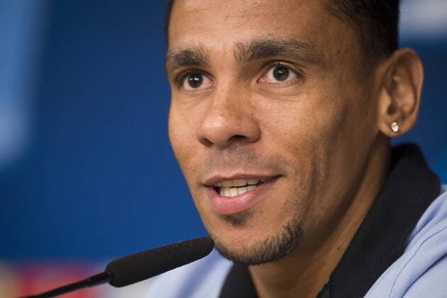 Apoel s Igor de Camargo attends to the Apoel FC press conference PK Pressekonferenz before Champions League match between Real Madrid and Apoel at Santiago Bernabeu Stadium in Madrid, Spain September 12, 2017.  (20170912014)