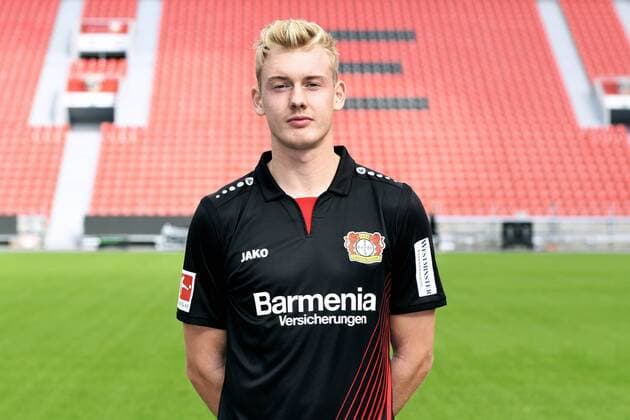 Fußball, GER, 1.BL, Porträttermin 2017 2018, Bayer Leverkusen: Julian Brandt (LEV). Einzelbild, Portrait, Porträt.