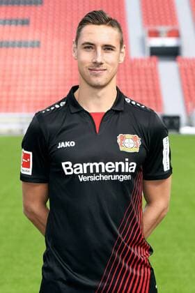 Fußball, GER, 1.BL, Porträttermin 2017 2018, Bayer Leverkusen: Dominik Kohr (LEV). Einzelbild, Portrait, Porträt.