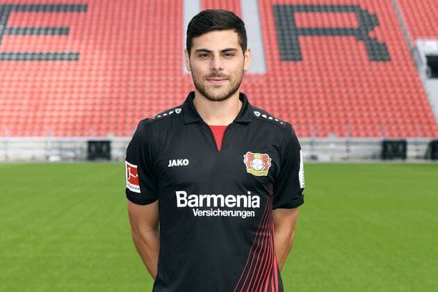 Fußball, GER, 1.BL, Porträttermin 2017 2018, Bayer Leverkusen: Kevin Volland (LEV). Einzelbild, Portrait, Porträt.