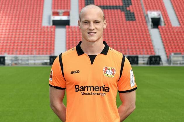 Fußball, GER, 1.BL, Porträttermin 2017 2018, Bayer Leverkusen: Niklas Lomb (LEV). Einzelbild, Portrait, Porträt.