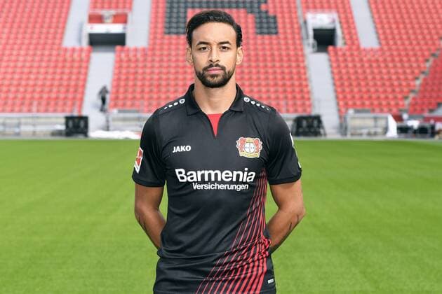 Fußball, GER, 1.BL, Porträttermin 2017 2018, Bayer Leverkusen: Karim Bellarabi (LEV). Einzelbild, Portrait, Porträt.