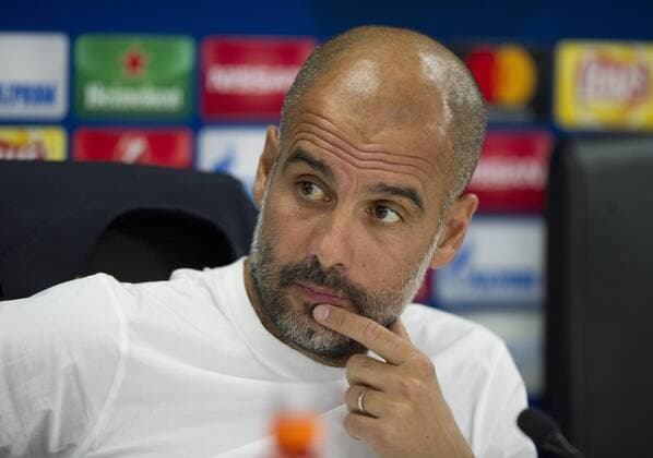 12-09-2017 VOETBAL: PERSCONFERENTIE MANCHESTER CITY: ROTTERDAM Josep Pep Guardiola Foto: SCS Michel Utrecht xVIxVIxImagesx xSoenarxChamidxsportfotografiexIVx 8725425