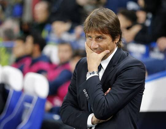 Chelsea s Antonio Conte looks on during the champions league match at Stamford Bridge Stadium, London. Picture date 12th September 2017. Picture credit should read: David Klein Sportimage EDITORIAL USE ONLY. No use with unauthorised audio, video, data, fixture lists, club league logos or live services. Online in-match use limited to 120 images, no video emulation. No use in betting, games or single club league player publications.