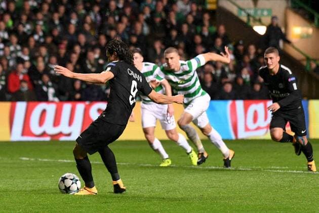 09 EDINSON CAVANI (psg) - PENALTY - BUT FOOTBALL : Celtic Glasgow vs Paris SG - Ligue des Champions - 12 09 2017 AnthonyBIBARD FEP Panoramic 