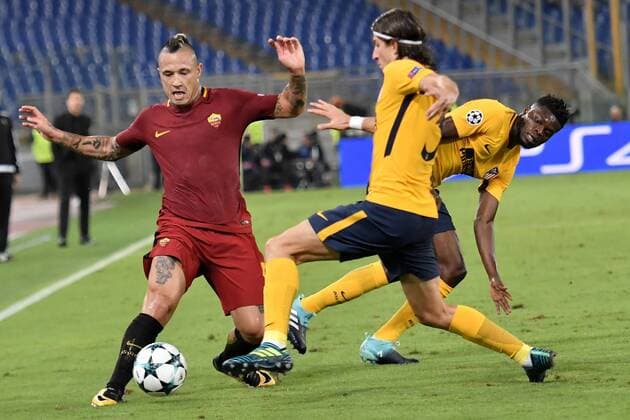 Radja Nainggolan Roma, Filipe Luis Atletico Roma 12-09-2017 Stadio Olimpico Football Uefa Champions League 2017 2018 AS Roma - Atletico Madrid Group C Foto Andrea Staccioli Insidefoto andreaxstaccioli