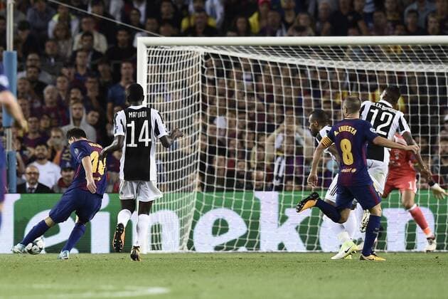 Db Barcellona (Spagna) 12 09 2017 - Champions League Barcellona-Juventus foto Daniele Buffa Image nella foto: gol Lionel Messi 