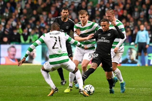 10 NEYMAR JR (psg) - 14 Stuart Armstrong (cel) FOOTBALL : Celtic Glasgow vs Paris SG - Ligue des Champions - 12 09 2017 AnthonyBIBARD FEP Panoramic 