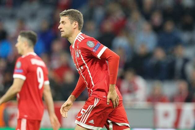 enttaeuschung bei Thomas Mueller 25 (FC Bayern Muenchen) nach einer vergebenen Chance, FC Bayern Muenchen vs. RSC Anderlecht, Fussball, Vorrunde, Champions League, 12.09.2017 Muenchen Bayern Deutschland