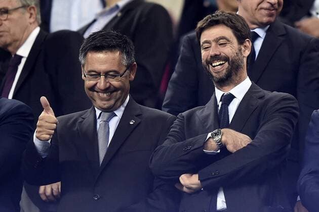 Db Barcellona (Spagna) 12 09 2017 - Champions League Barcellona-Juventus foto Daniele Buffa Image nella foto: Josep Maria Bartomeu-Andrea Agnelli 