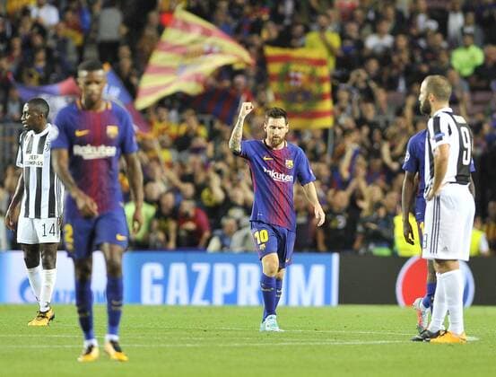 FC Barcelona Barca v Juventus UEFA Champions League Lionel Messi of FC Barcelona celebrates during the UEFA Champions League match at Camp Nou, Barcelona Content Not Available For UK Newspapers Copyright: xStefanoxGnechx FIL-10663-0012