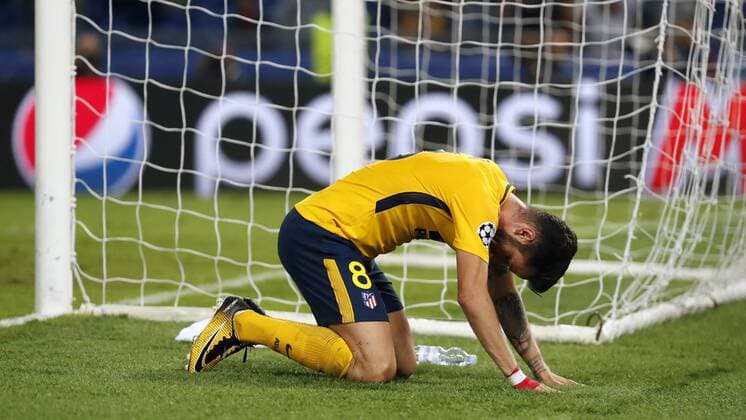 Rom, Italy 11.09.2017, UEFA Champions League - 2017 18 Season, 1st game day, AS Rom - Atletico Madrid, Saul Niguez (Atletico Madrid) ( DeFodi523