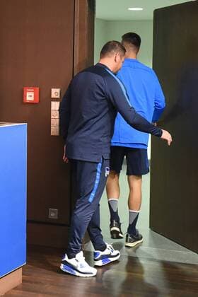Fussball, Herren, 2017 18, UEFA EuroLeague, Hertha BSC, Pressekonferenz, Cheftrainer Pal Dardai (Hertha BSC), Vedad Ibisevic (Nr. 19, Hertha BSC), 13.09.17, Copyright: xMichaelxHundtx xMatthiasxKochx