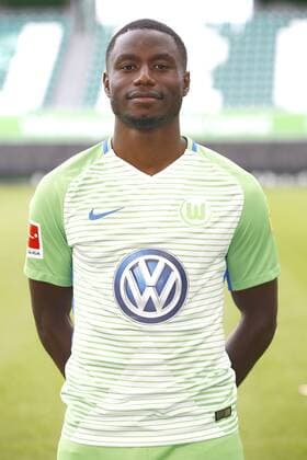 Paul Georges Ntep (7, Wolfsburg) Fußball Fussball DFL erste 1.Bundesliga Herren Saison 2017 2018 13.09.2017 VfL Wolfsburg Porträttermin Porträt, Vorstellung, Präsentation, Pressetermin
