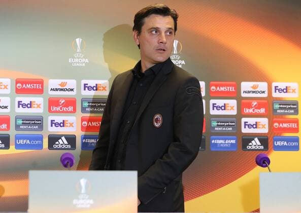 SOCCER - EL, Austria vs Milano, preview VIENNA,AUSTRIA,13.SEP.17 - SOCCER - UEFA Europa League, group stage, FK Austria Wien VS AC Milano, preview, press conference PK Pressekonferenz Milano. Image shows head coach Vincenzo Montella (AC Milan). GEPAxpictures xChristianxOrt