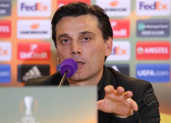 SOCCER - EL, Austria vs Milano, preview VIENNA,AUSTRIA,13.SEP.17 - SOCCER - UEFA Europa League, group stage, FK Austria Wien VS AC Milano, preview, press conference PK Pressekonferenz Milano. Image shows head coach Vincenzo Montella (AC Milan). GEPAxpictures xChristianxOrt