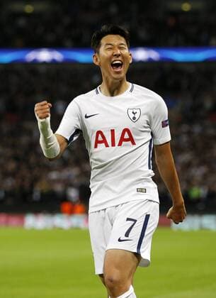 Bilder des Tages - SPORT Tottenham s Heung-Min Son celebrates scoring his sides opening goal during the champions league match at Wembley Stadium, London. Picture date 13th September 2017. Picture credit should read: David Klein Sportimage EDITORIAL USE ONLY. No use with unauthorised audio, video, data, fixture lists, club league logos or live services. Online in-match use limited to 120 images, no video emulation. No use in betting, games or single club league player publications.