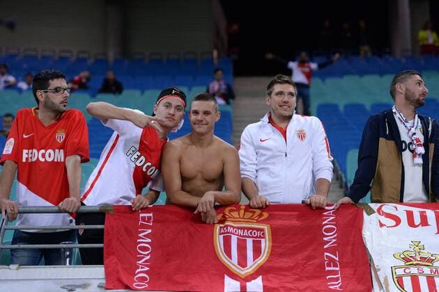 Fussball, Herren, Saison 2017 2018, Champions League (Gruppe G, 1. Spieltag), RB Leipzig - AS Monaco, Fans des AS Monaco, 13.09.2017, Copyright: xMatthiasxKochx