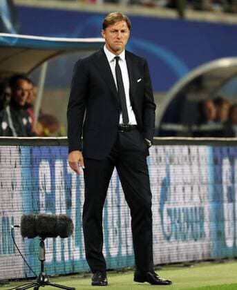 RB Leipzig - Monaco Fussball Champions League Leipzig, 13.09.2017, Red Bull Arena, Fussball, UEFA Champions League, Gruppe G, 1.Spieltag , RB Leipzig vs. AS Monaco , Im Bild; Trainer Ralph Hasenhüttl Hasenhuettl, RB Leipzig ,