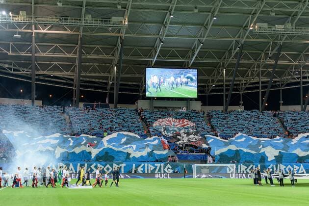 Chreographie der Fans von RB beim Championsleague Spiel zwischen RB Leipzig und AS Monaco am 13.09.2017, Leipzig Copyright: xSchueler Eibner-Pressefotox EP_JSE