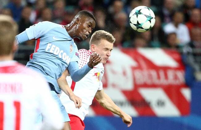 RB Leipzig - Monaco Fussball Champions League Leipzig, 13.09.2017, Red Bull Arena, Fussball, UEFA Champions League, Gruppe G, 1.Spieltag , RB Leipzig vs. AS Monaco , Im Bild v.l.: Adama Diakhaby (15, Monaco) gegen Lukas Klostermann (16, RB Leipzig). ,
