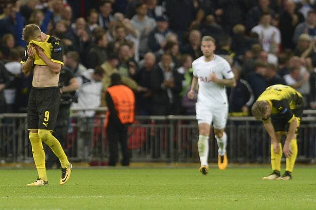 London, England 13.09.2017, UEFA Champions League - 2017 18 Season, Group H - Matchday 1, Tottenham Hotspur- Borussia Dortmund, Andrey Yarmolenko ( Dortmund ), links enttäuscht beim 3:1 für Tottenham ( DeFodi521