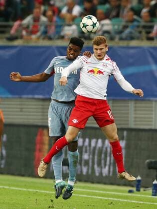Jemerson, Timo Werner Aktion Spielszene Zweikampf Fußball Fussball UEFA CL Championsleague Herren Saison 2017 2018 13.09.2017 RB Leipzig RBL vs. AS Monaco