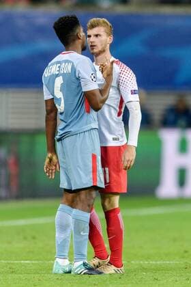 Timo Werner (RB Leipzig 11) und Jemerson (AS Monaco 5) beim Championsleague Spiel zwischen RB Leipzig und AS Monaco am 13.09.2017, Leipzig Copyright: xSchueler Eibner-Pressefotox EP_JSE