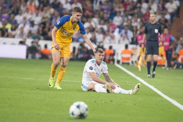 Fußball, CL, Real Madrid - Apoel Nikosia Real Madrid s Toni Kroos during UEFA Champions League match between Real Madrid and Apoel at Santiago Bernabeu Stadium in Madrid, Spain September 13, 2017.  (20170913027)