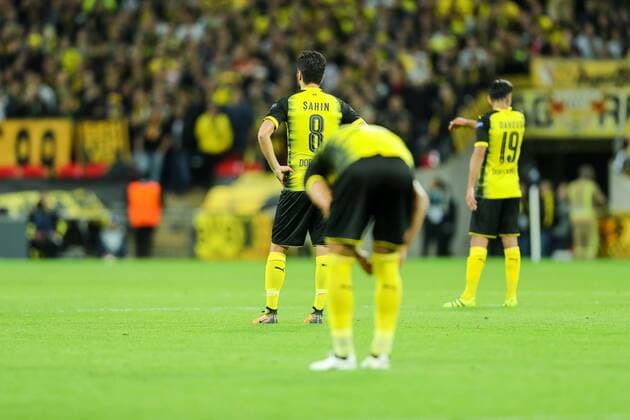 London, England 13.09.2017, UEFA Champions League - 2017 18 Season, 1st game day, Tottenham Hotspur - BV Borussia Dortmund, Dortmund enttaeuscht, enttaeuschung ( DeFodi048