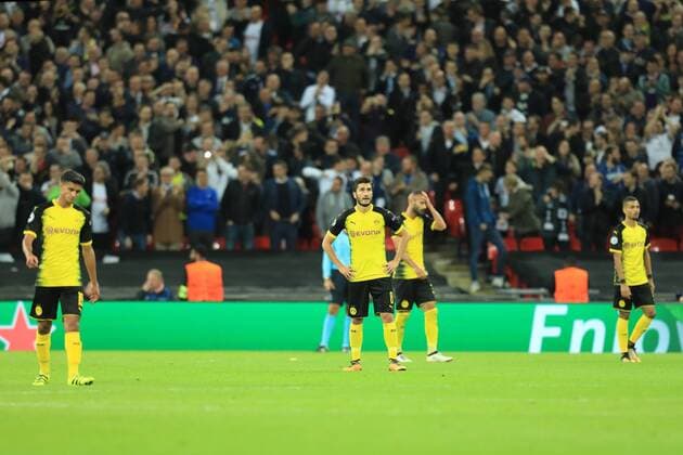 13th September 2017, Wembley Stadium, London, England; Champions League Group stage, Tottenham Hotspur versus Borussia Dortmund; A dejected Nuri & x15e;ahin of Borussia Dortmund  ActionPlus11929811