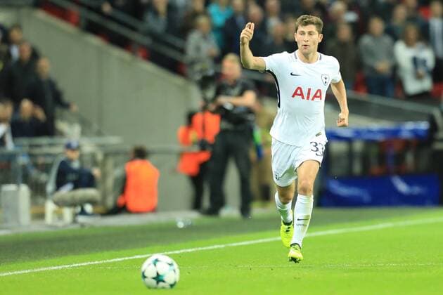 13th September 2017, Wembley Stadium, London, England; Champions League Group stage, Tottenham Hotspur versus Borussia Dortmund; Ben Davies of Tottenham Hotspur  ActionPlus11929817
