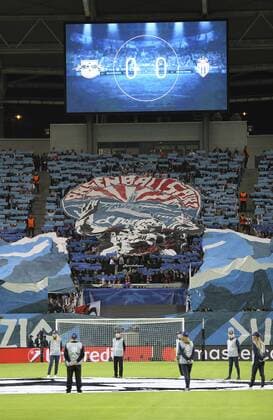 Foto: die Leipziger Fans feiern die Champions - League Fussball - Championsleague am Mi. 13.09.2017 Gruppenspiel BRB Leipzig - AS Monaco 1 - 1